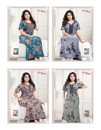 A-Line Ruchee Fashion Alpine Night Gowns Supplier Ahmedabad