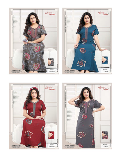 A-Line Ruchee Fashion Alpine Night Gowns Supplier Ahmedabad