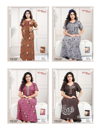 A-Line Ruchee Fashion Alpine Night Gowns Supplier Ahmedabad