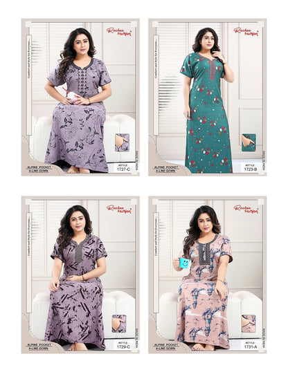 A-Line Ruchee Fashion Alpine Night Gowns Supplier Ahmedabad