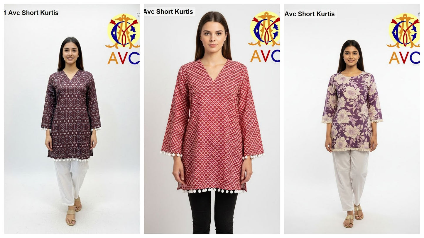 A11 Avc Viscose Reyon Short Kurtis Supplier Gujarat