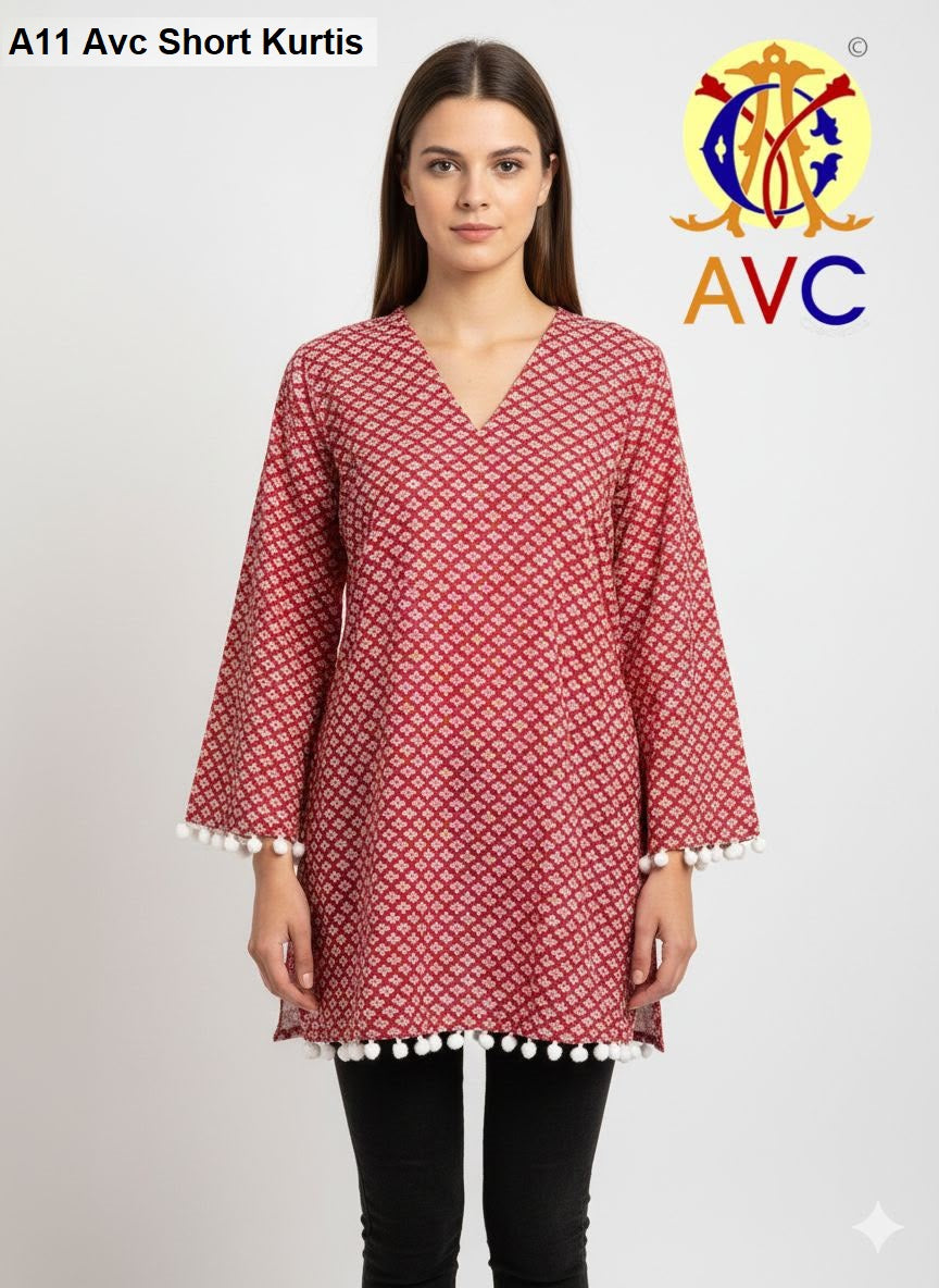 A11 Avc Viscose Reyon Short Kurtis Supplier Gujarat