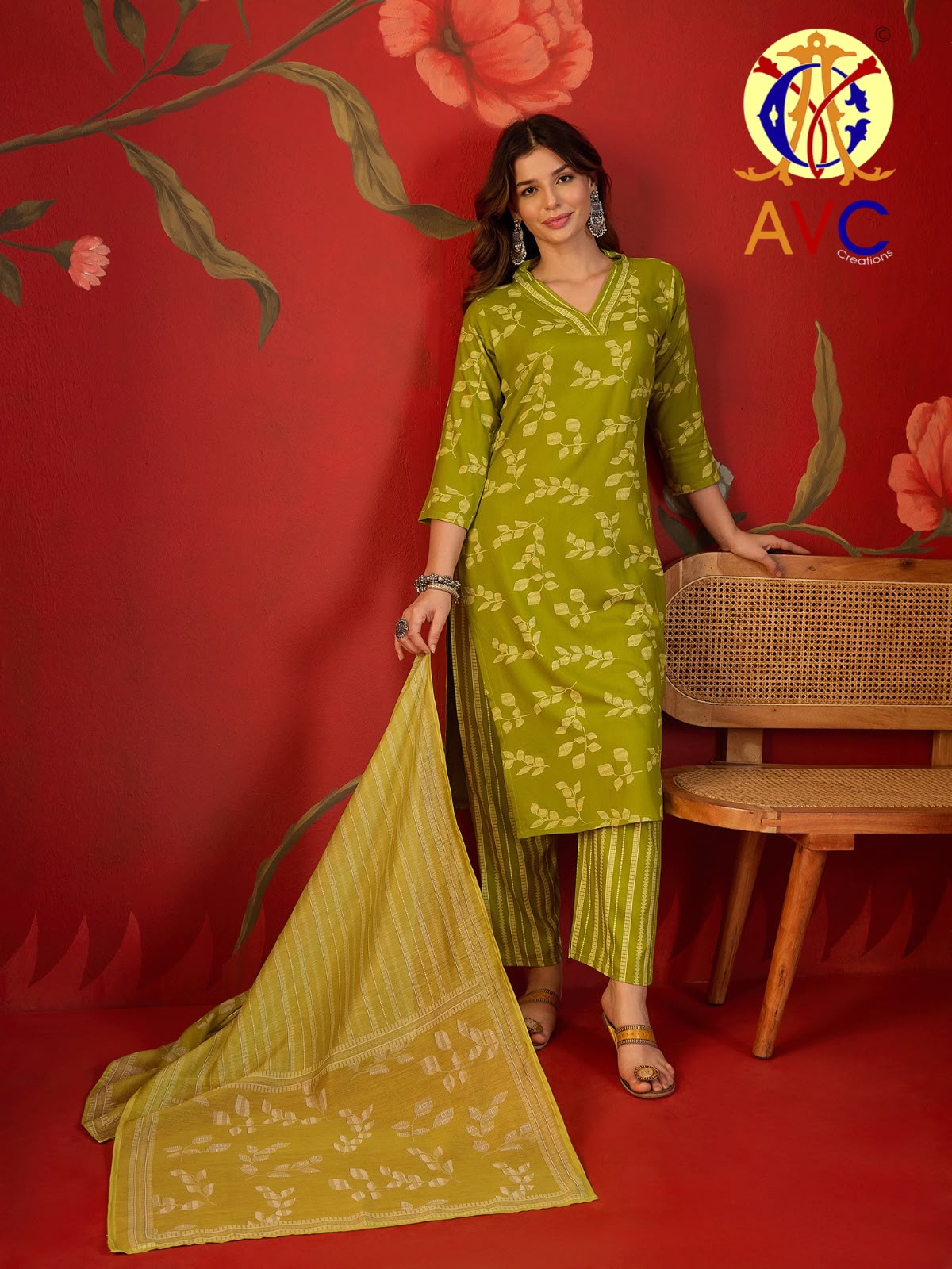 A21 Avc Heavy Reyon Readymade Pant Style Suits Manufacturer Ahmedabad