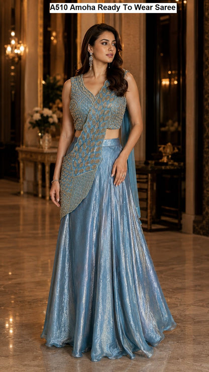 A510 Amoha Fendy Ready To Wear Saree Exporter