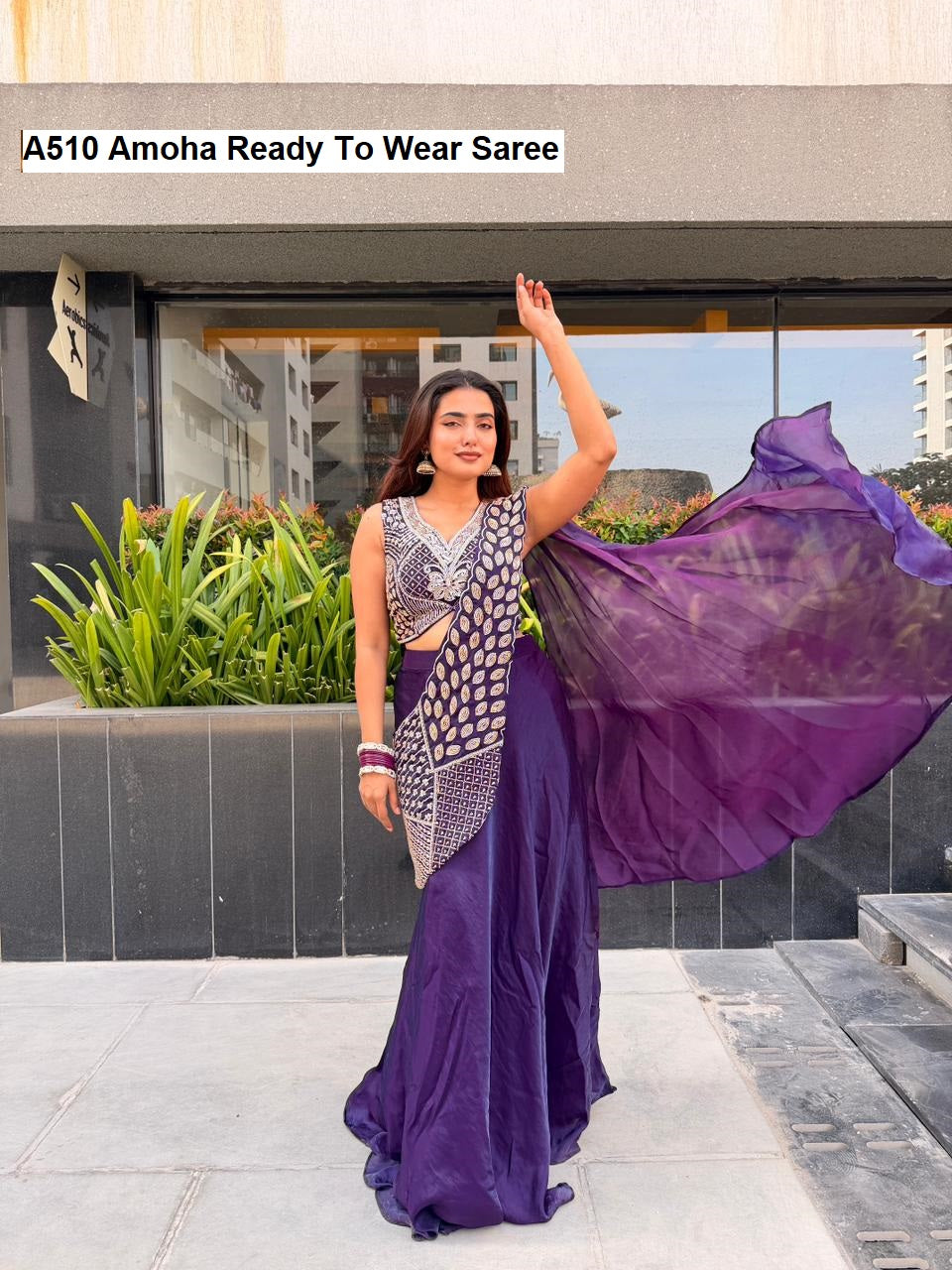 A510 Amoha Fendy Ready To Wear Saree Exporter