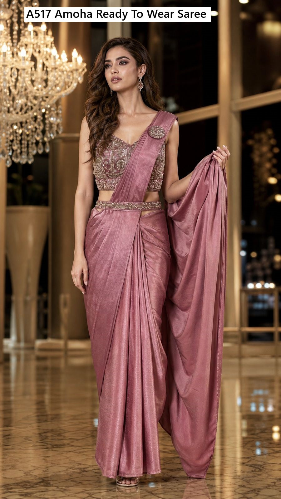 A517 Amoha Imported Ready To Wear Saree Exporter India