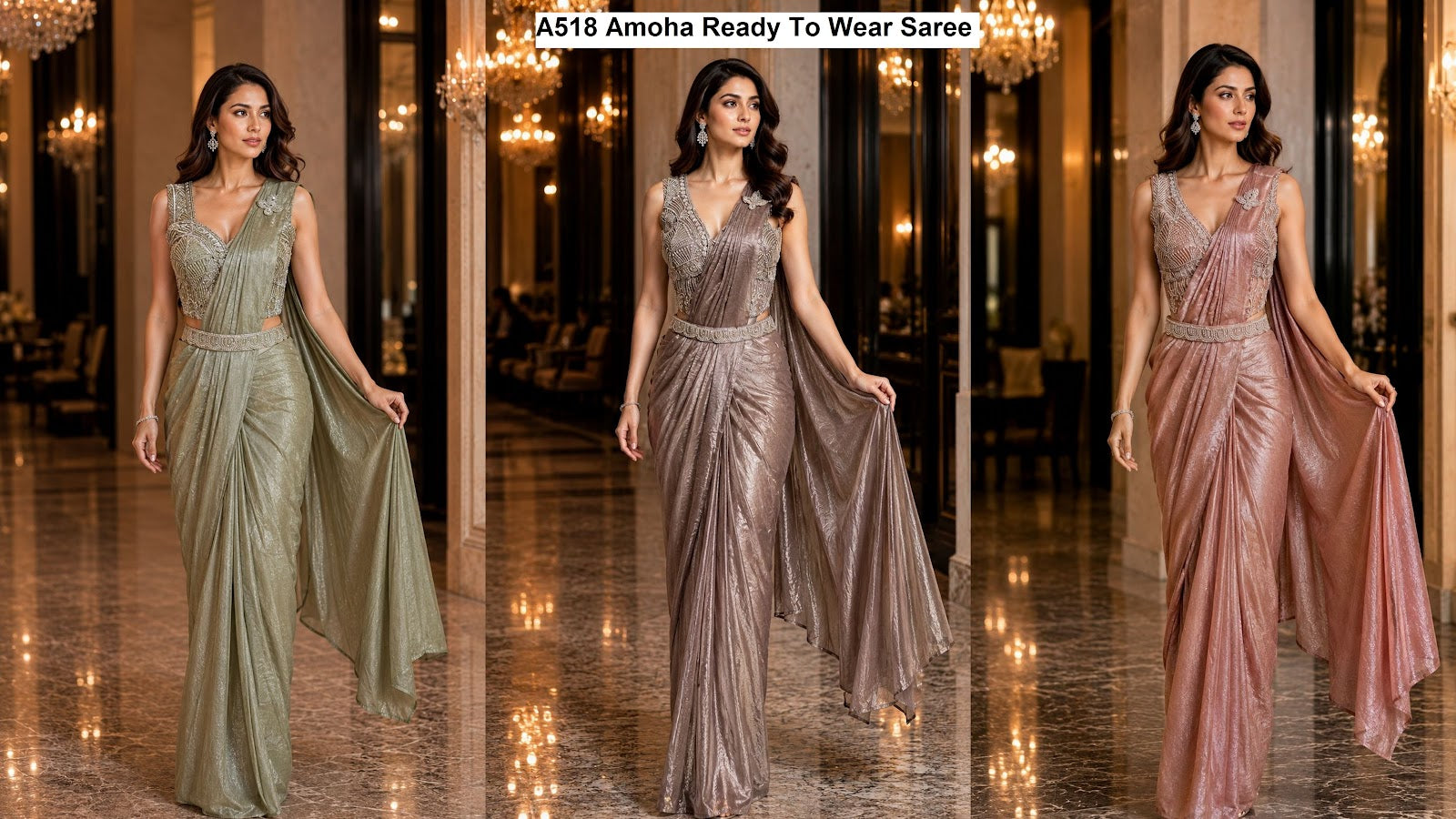 A518 Amoha Ready To Wear Saree Exporter India