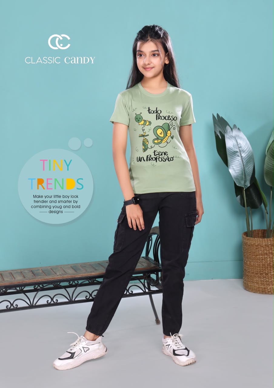 A867 Classic Candy Tencil Lycra Girls Top Supplier Gujarat