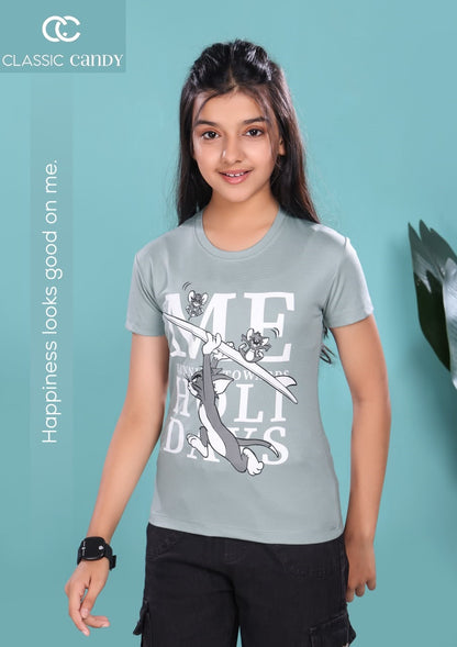 A867 Classic Candy Tencil Lycra Girls Top Supplier Gujarat