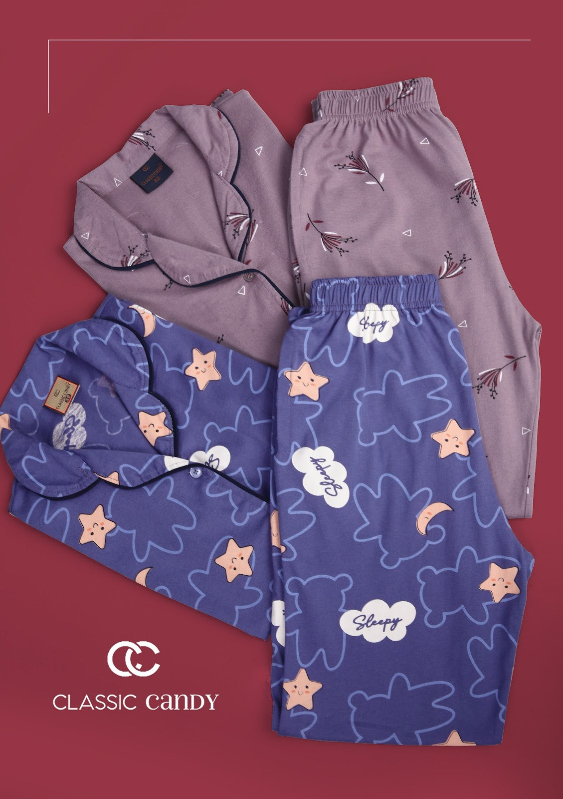 A877 Classic Candy Girls Night Suits Exporter Ahmedabad