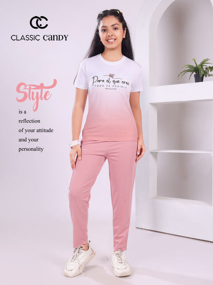 A887 Classic Candy Tencil Lycra Girls Cargo Set Wholesaler