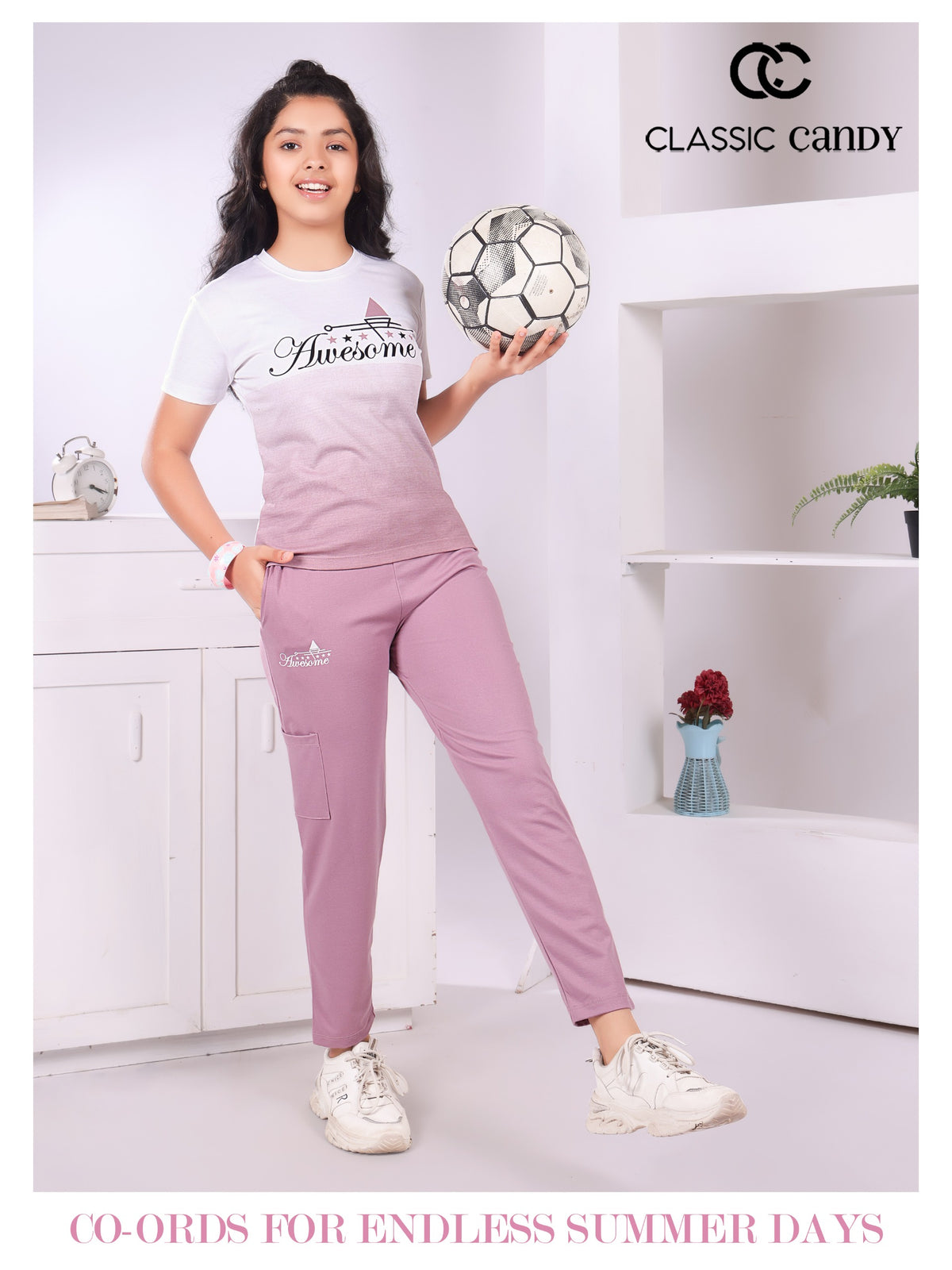 A887 Classic Candy Tencil Lycra Girls Cargo Set Wholesaler