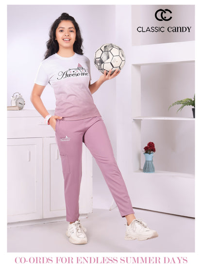 A887 Classic Candy Tencil Lycra Girls Cargo Set Wholesaler