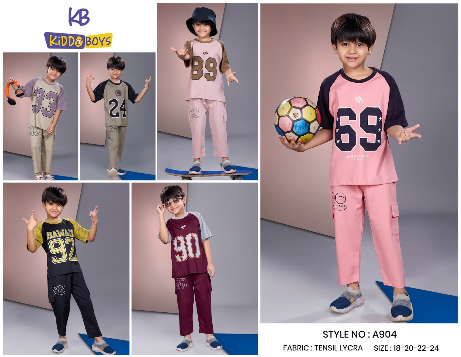 A904 Drop Shoulder Kiddo Tencil Lycra Boys Co Ord Set Manufacturer India