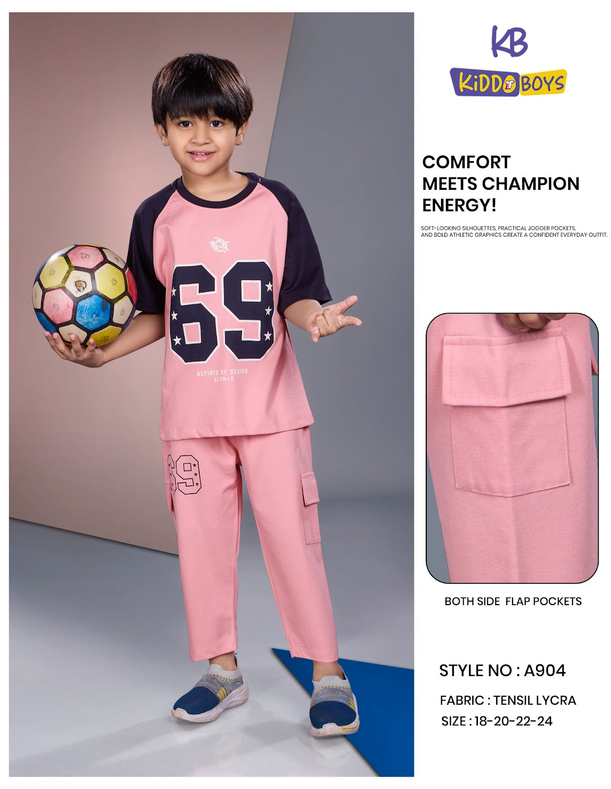 A904 Drop Shoulder Kiddo Tencil Lycra Boys Co Ord Set Manufacturer India