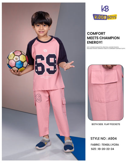 A904 Drop Shoulder Kiddo Tencil Lycra Boys Co Ord Set Manufacturer India