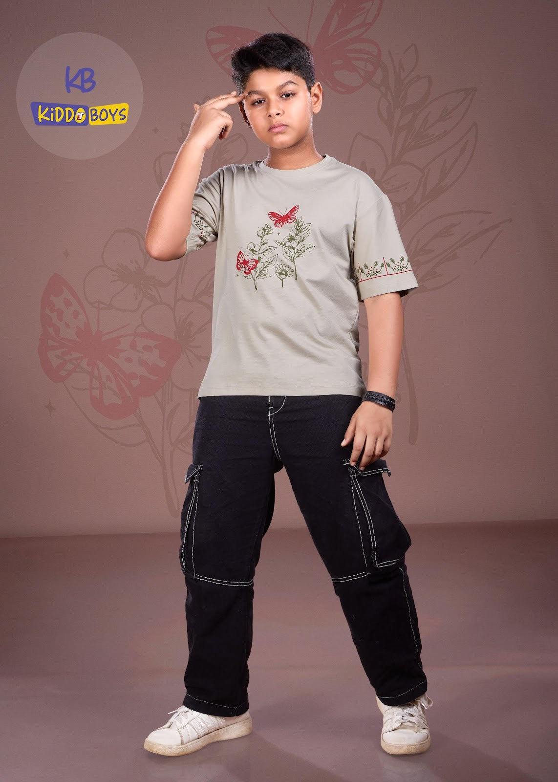 A928 Drop Shoulder Kiddo Tencil Lycra Boys Tshirt Exporter