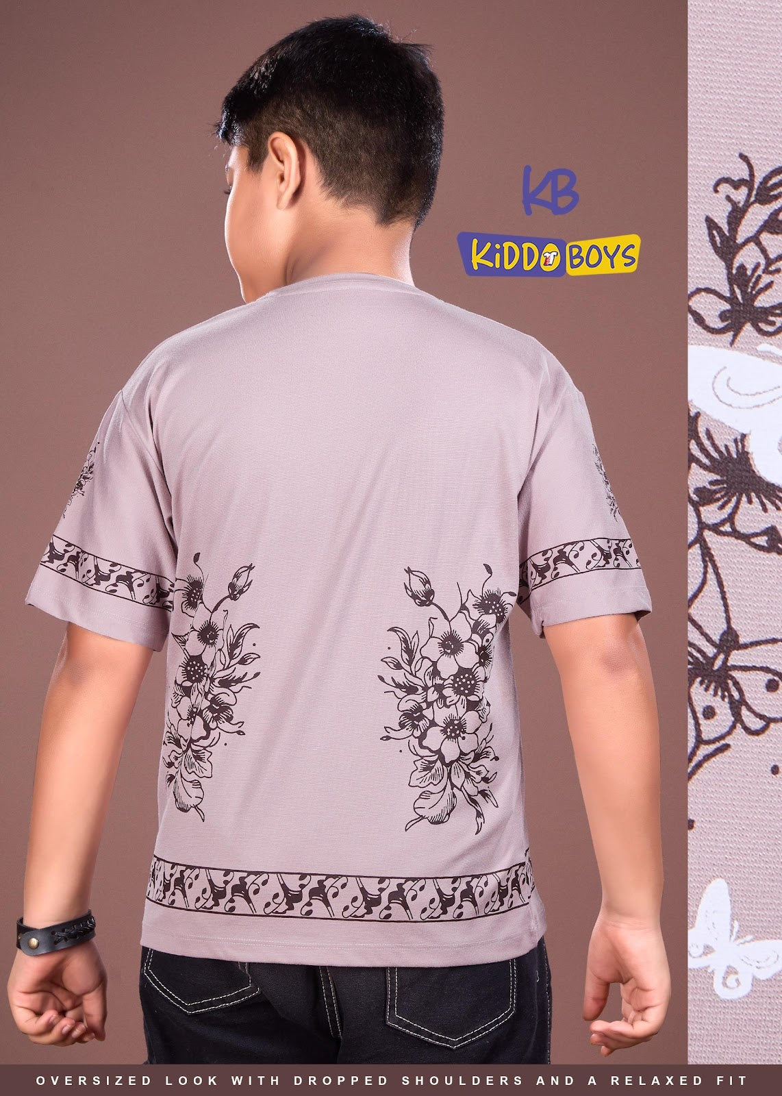 A928 Drop Shoulder Kiddo Tencil Lycra Boys Tshirt Exporter