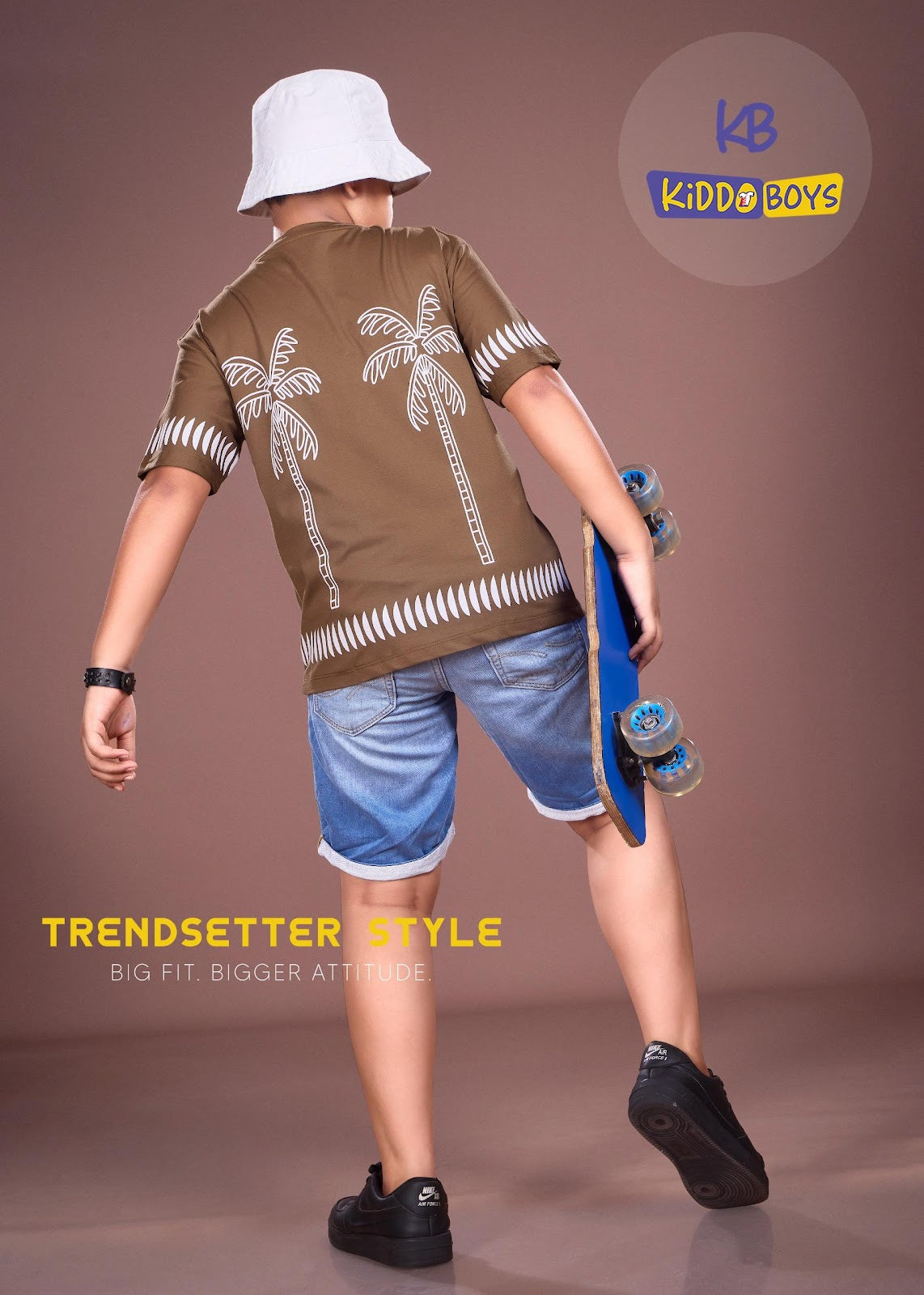 A928 Drop Shoulder Kiddo Tencil Lycra Boys Tshirt Exporter