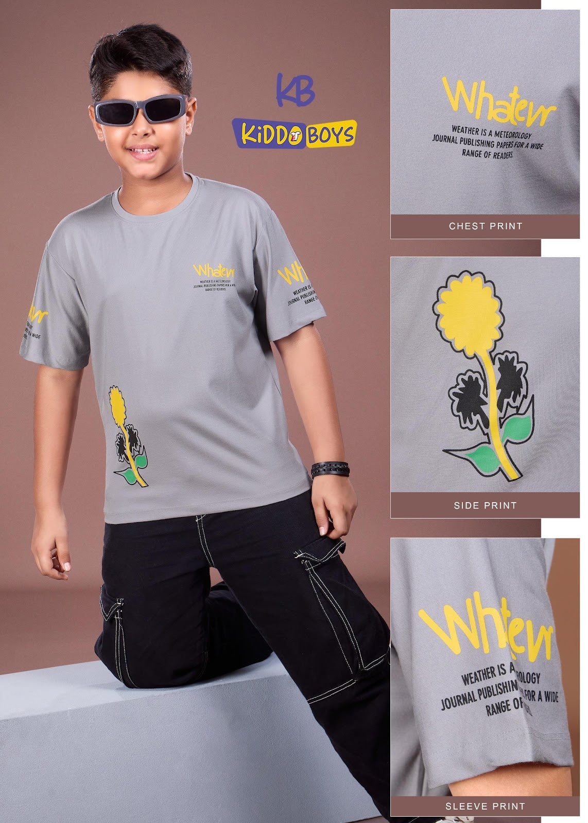 A928 Drop Shoulder Kiddo Tencil Lycra Boys Tshirt Exporter