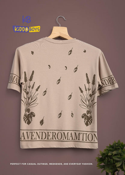 A928 Drop Shoulder Kiddo Tencil Lycra Boys Tshirt Exporter
