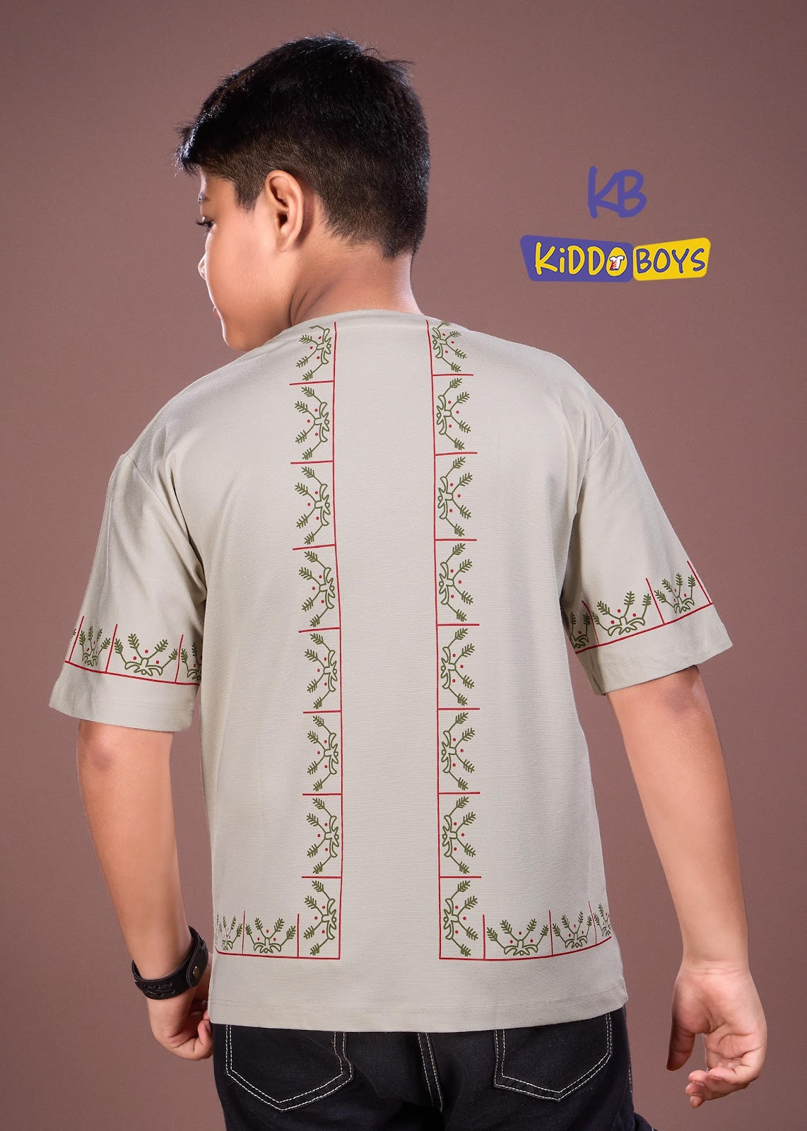 A928 Drop Shoulder Kiddo Tencil Lycra Boys Tshirt Exporter