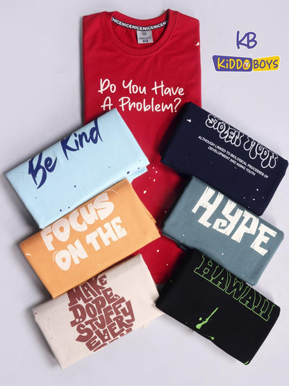 A929 Kiddo Cotton Looper Boys Tshirt Wholesaler India