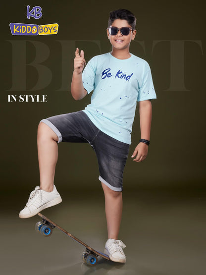 A929 Kiddo Cotton Looper Boys Tshirt Wholesaler India