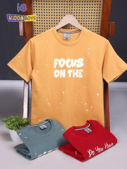 A929 Kiddo Cotton Looper Boys Tshirt Wholesaler India