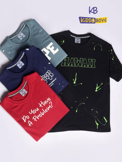 A929 Kiddo Cotton Looper Boys Tshirt Wholesaler India