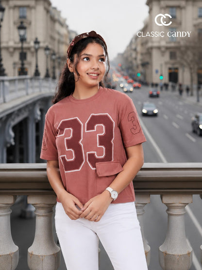 A931 Drop Shoulder Classic Candy Lycra Girls Top Exporter Ahmedabad
