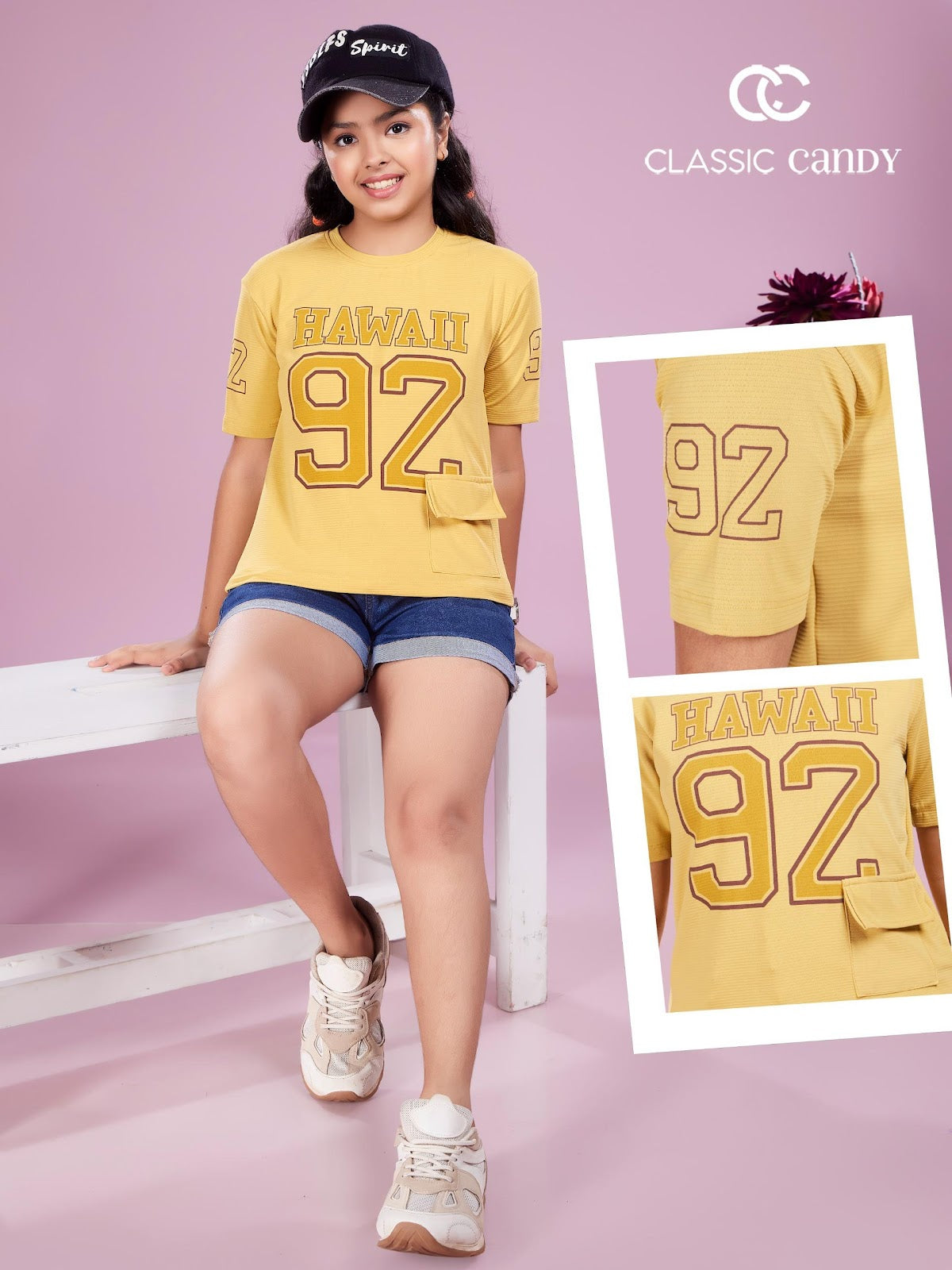 A931 Drop Shoulder Classic Candy Lycra Girls Top Exporter Ahmedabad