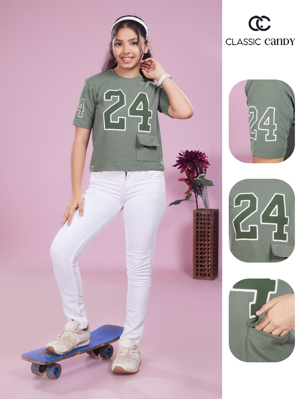 A931 Drop Shoulder Classic Candy Lycra Girls Top Exporter Ahmedabad