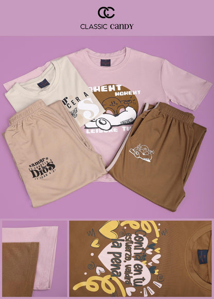 A933 Classic Candy Tencil Lycra Girls Pant Set Manufacturer Ahmedabad