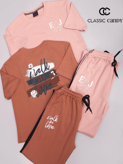 A938 Canvas Classic Candy Lycra Girls Pant Set Wholesaler Ahmedabad