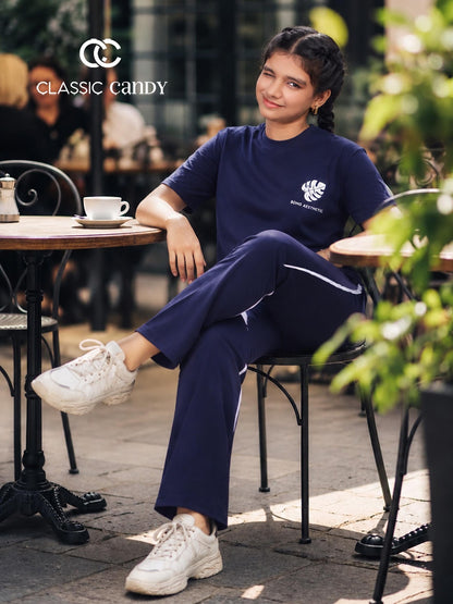 A938 Canvas Classic Candy Lycra Girls Pant Set Wholesaler Ahmedabad