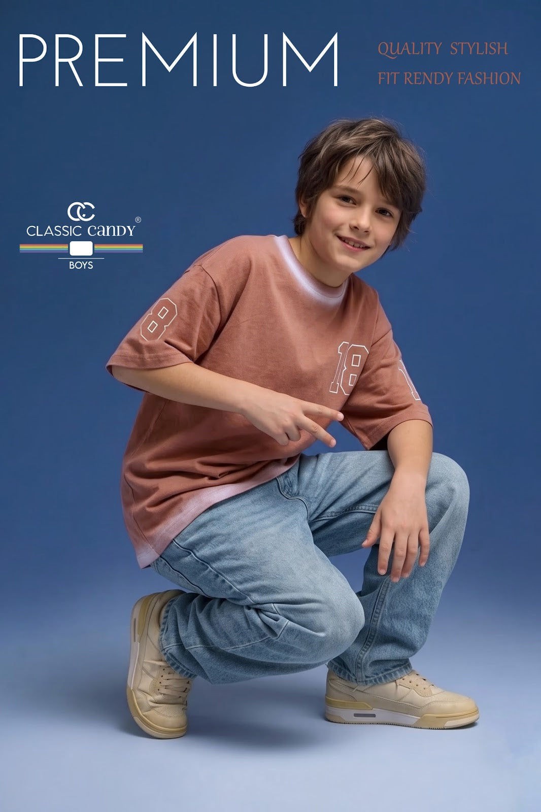 A944 Classic Candy Canvas Boys Tshirt Supplier India