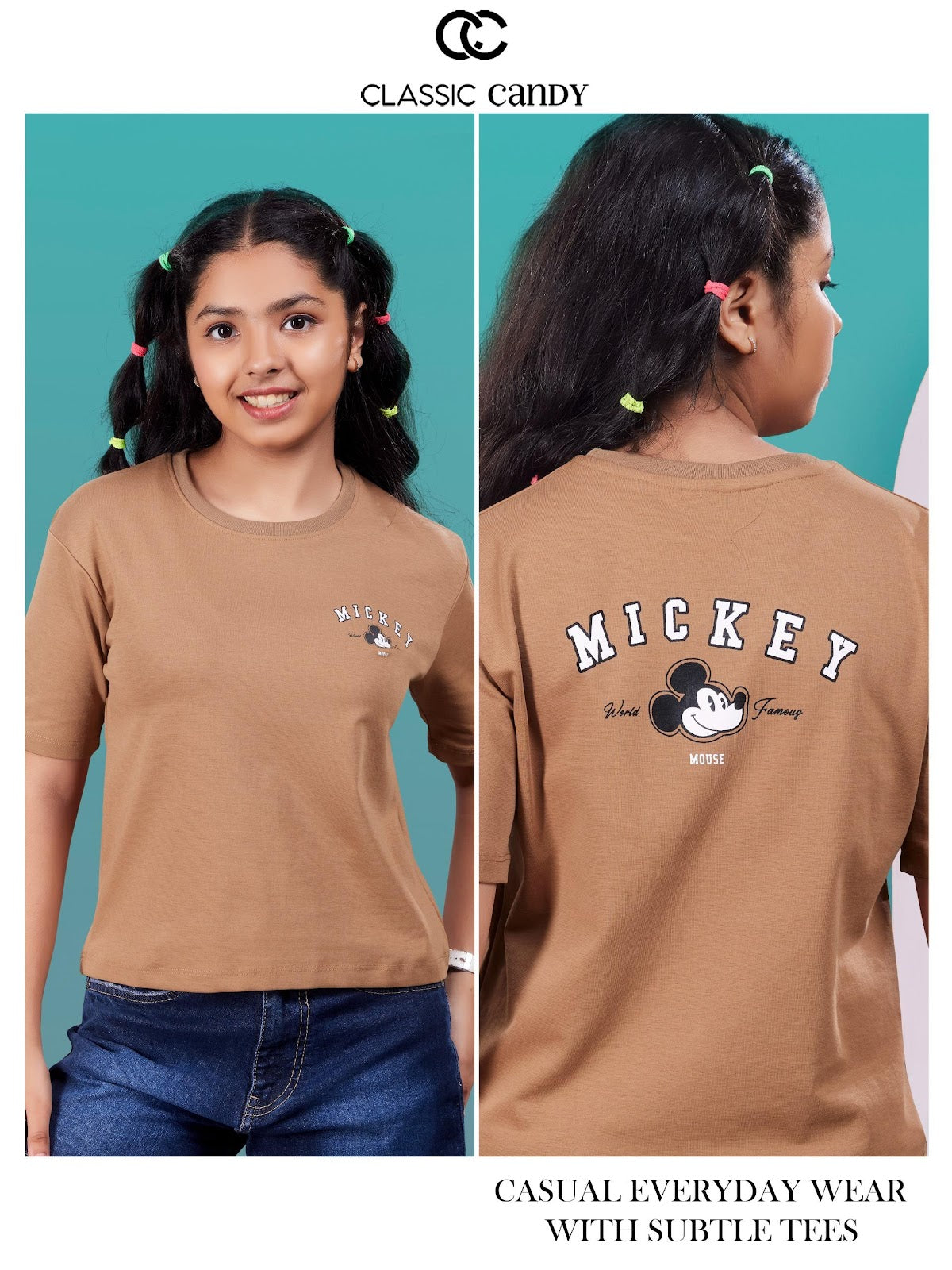 A945 Drop Shoulder Classic Candy Canvas Girls Top Supplier Gujarat