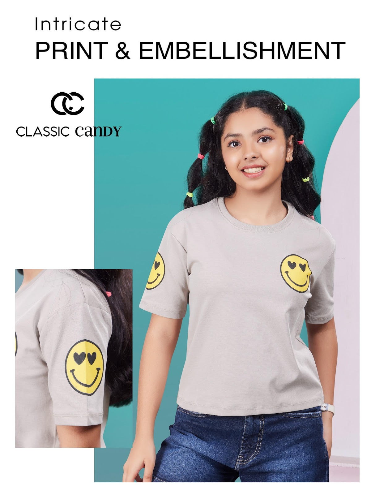 A945 Drop Shoulder Classic Candy Canvas Girls Top Supplier Gujarat