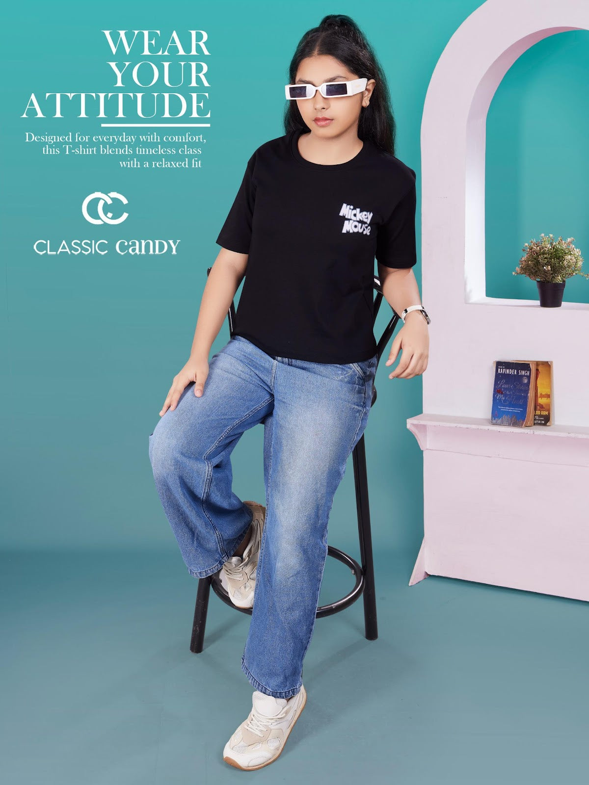 A945 Drop Shoulder Classic Candy Canvas Girls Top Supplier Gujarat