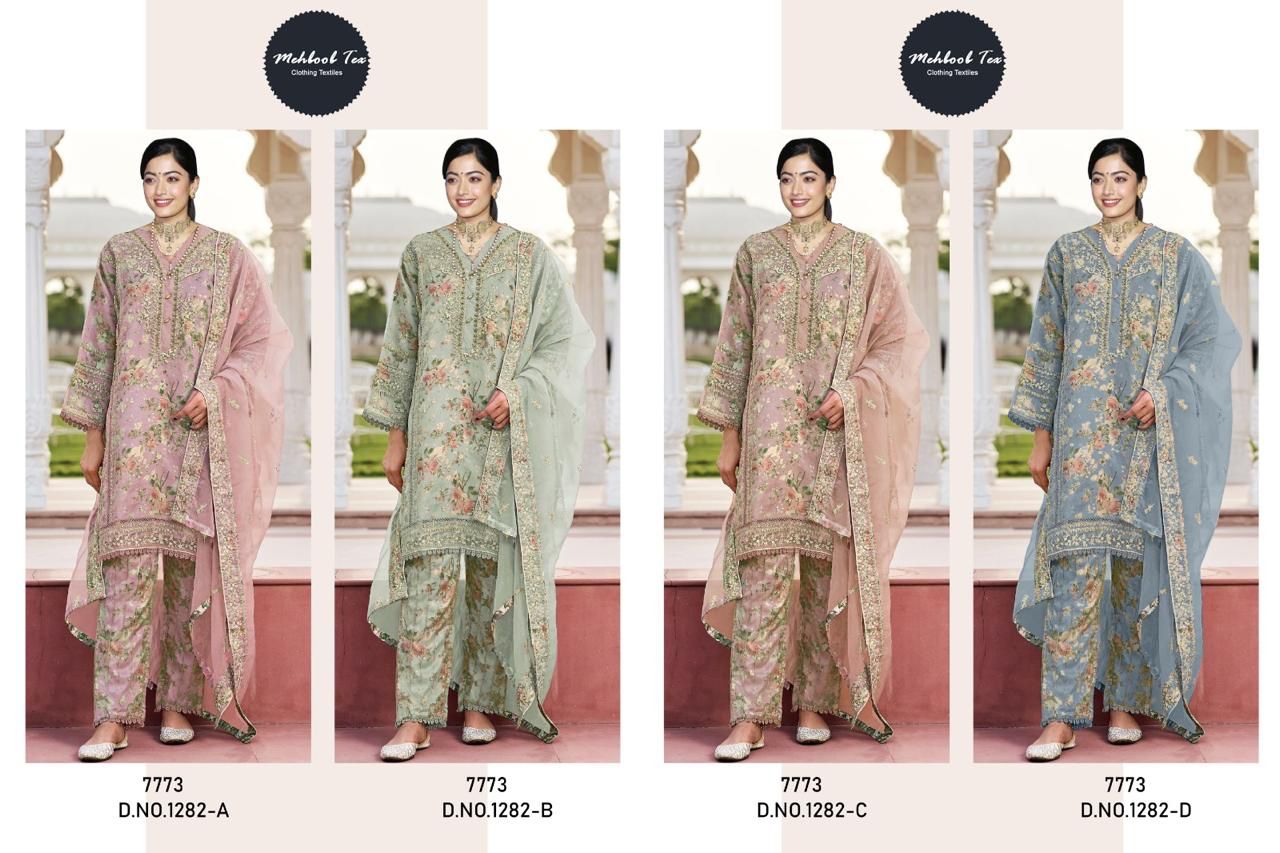 1282 Mehboob Tex Organza Pakistani Readymade Suits