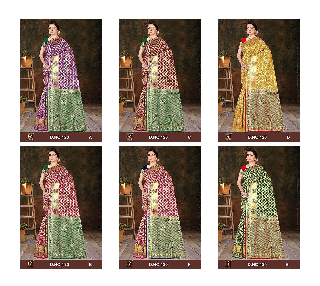 Design 120 Ronisha Banarasi Sarees Wholesaler Ahmedabad