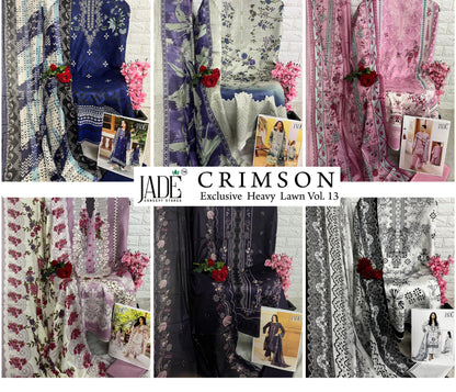 Crimson Vol 13 Heavy Lawn Jade Heavy Lawn Open Images Karachi Salwar Suits Supplier
