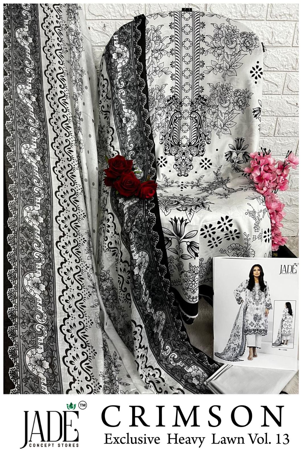 Crimson Vol 13 Heavy Lawn Jade Heavy Lawn Open Images Karachi Salwar Suits Supplier