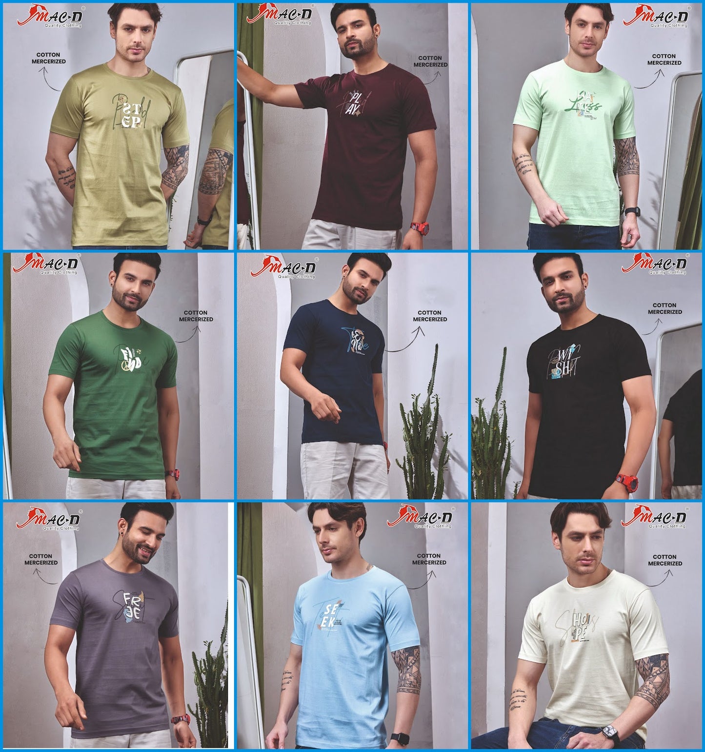 Cat No 7281 Mac D Cotton Mens Tshirts Wholesaler Gujarat