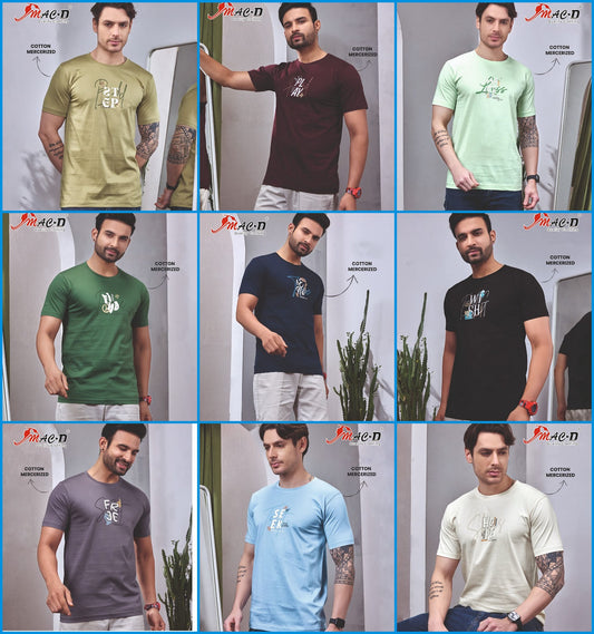Cat No 7281 Mac D Cotton Mens Tshirts Wholesaler Gujarat