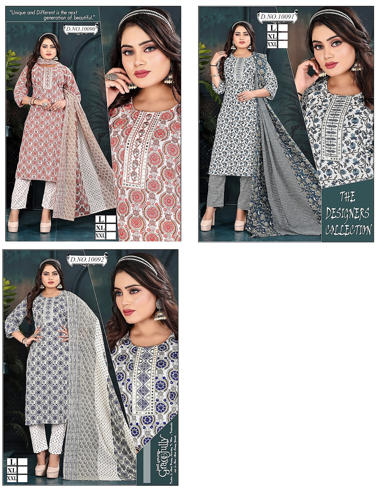10090-10092 Mmc Cotton Readymade Pant Style Suits Wholesaler Gujarat