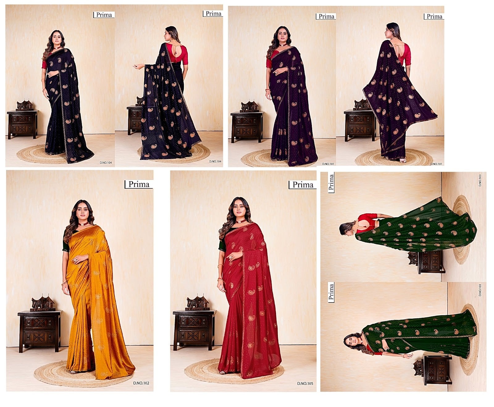 101-105 Prima Vichitra Sarees