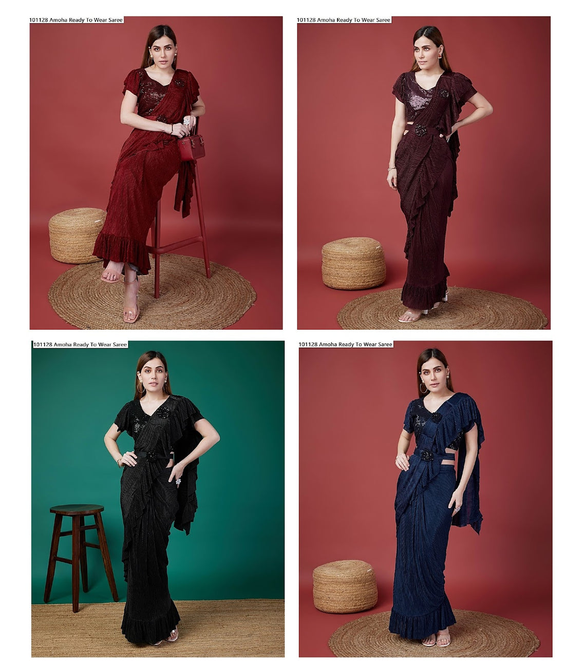 101128 Amoha Imported Ready To Wear Saree – Kavya Style Plus