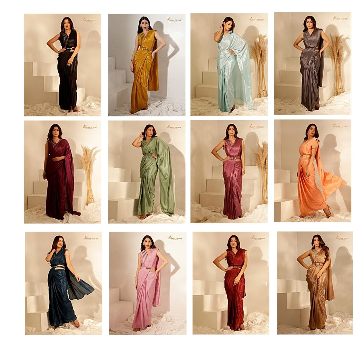101141 Amoha Imported Ready To Wear Saree Exporter